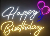 تابلو نئونی happy Birthday بادکنکی