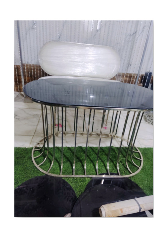 میز وسط طرح ستونی بیضی ابکاری